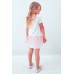 Embroidered dress for girl "Spring" mesh Pink